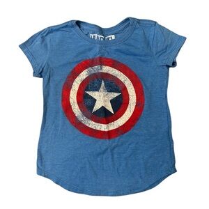 Marvel Captain America Girls Short Sleeve T-Shirt B2